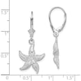 thumbnail image 5 of Sterling Silver Romantic, Glamorous, Alluring 36.48 Mm 16.94 Tone De-Ani Rhodium-Plated Polished Starfish Leverback Earrings, 5 of 5