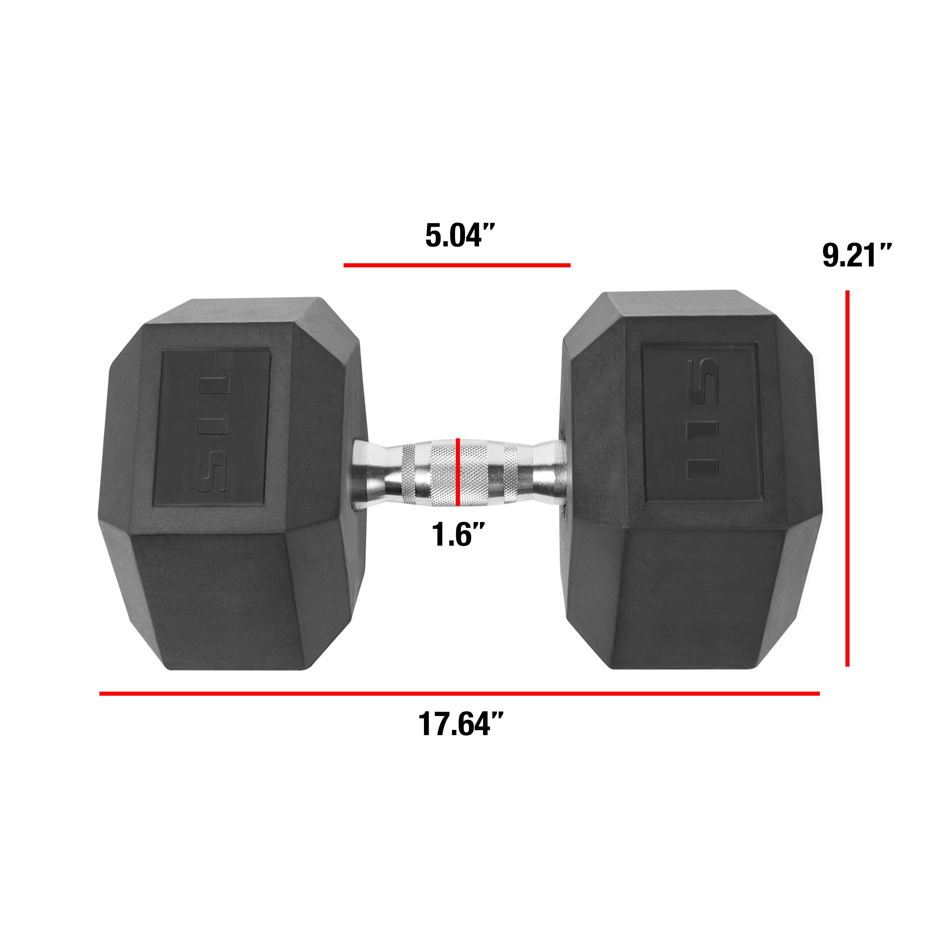 (2 pack) CAP Barbell, 115lb Coated Hex Dumbbell, Single