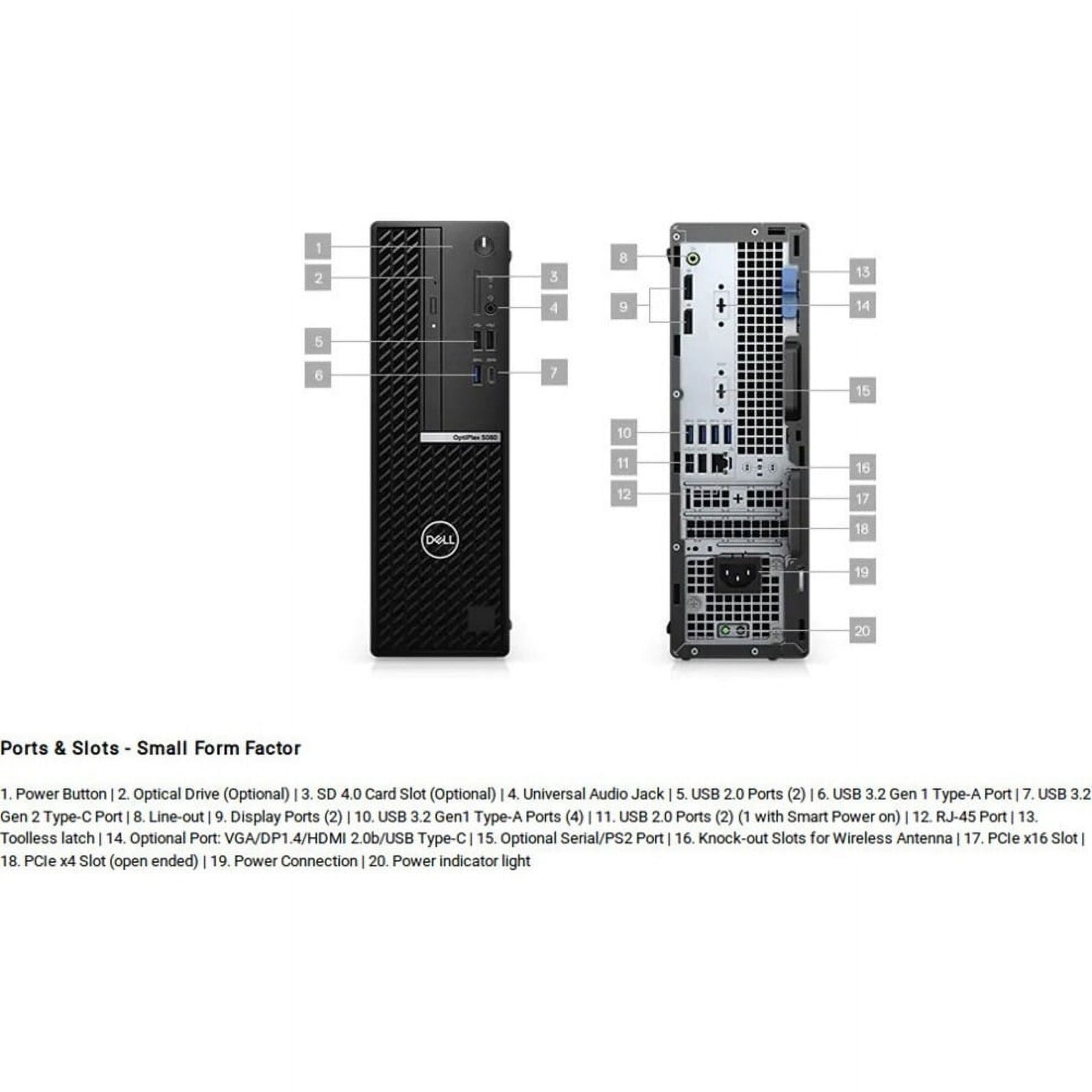 Dell OptiPlex 5000 5080 Desktop Computer, Intel Core i5 10th