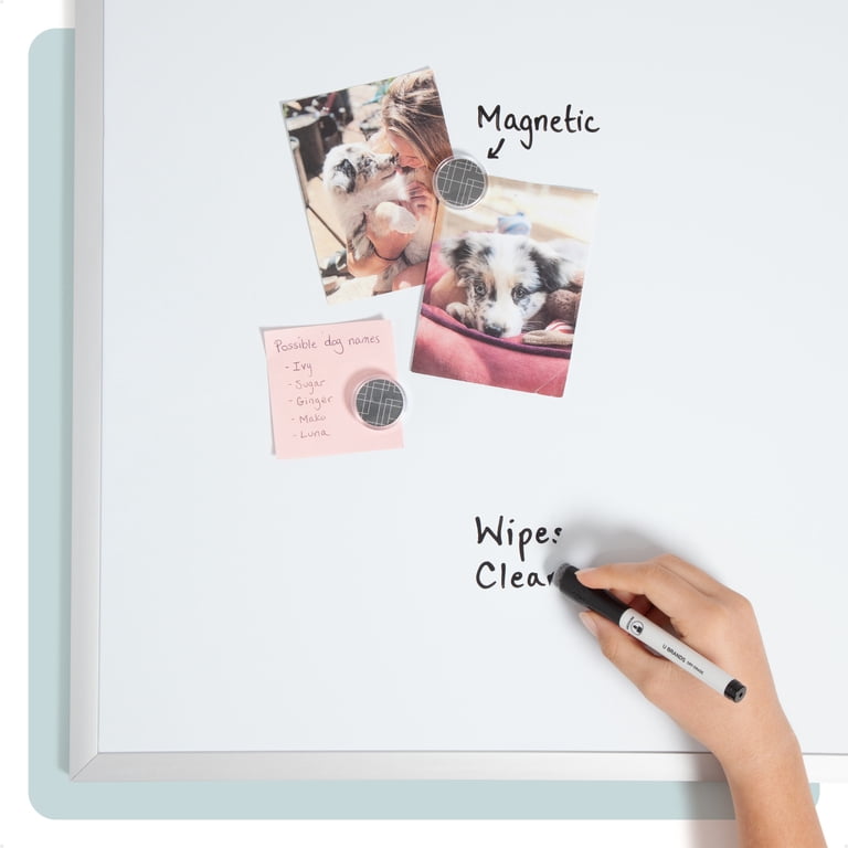 U Brands Magnetic Dry Erase Whiteboard, 35x23 Silver Frame photo 4