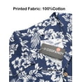thumbnail image 5 of COOFANDY Men Linen Aloha Shirts Button Up Lightweight Beach Wear Wedding T Shirts, 5 of 6