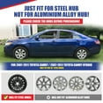 thumbnail image 2 of 1 Pack 16" Hubcap Wheel Rims Cover Fit for 2010-2011 Toyota Camry&2010-2011 Toyota Camry Hybrid Compatible with Steel Wheels Snap on Installation,Black Lacquer, 2 of 8