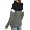 thumbnail image 2 of Anbech Color Contrast Womens Hoodie Tops Stitching Causal Sweatshirt Long Sleeve Drawstring Hooded, 2 of 9