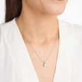 thumbnail image 2 of Collier Pendentif en Argent Sterling à Zircon Cubique Rond, 18 Pouces, 2 of 6