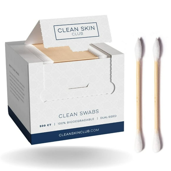 Bastoncillos Swabs Clean Skin Club Clean, paquete de 6, 3000 unidades