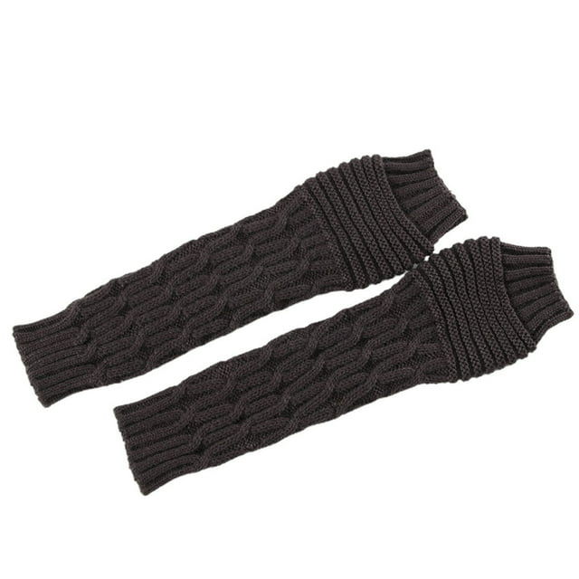 Gants Demi-Doigt Tricotés Pliables Unisexes Couverture Chaude pour l'Hiver