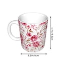thumbnail image 2 of Disketp Rose Flowers Large Coffee Mug with Handle Tea Cup Novelty Coffee Cup for Men Women Office Work, 2 of 6