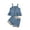 Blue, variant on Boys Girls Two Piece Outfits Infant Baby Girls Suspenders Dress Tops Stripe Shorts Outfits Set Summer Outfits for Girls Boys