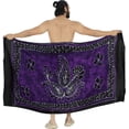 thumbnail image 2 of HAPPY BAY Men's Standard Vacation Dashiki Sarong Full Pareo Beach Wrap One Size Purple, Paisley Summer Vacation Aloha, 2 of 5