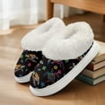 thumbnail image 6 of POLERO Color Sea Turtle Print Slippers for Women Indoor Non-Slip, Fuzzy Slipper with Thick Sole, Winter Warm House Shoes, Cozy Gifts for Women, Size 9-10, 6 of 7