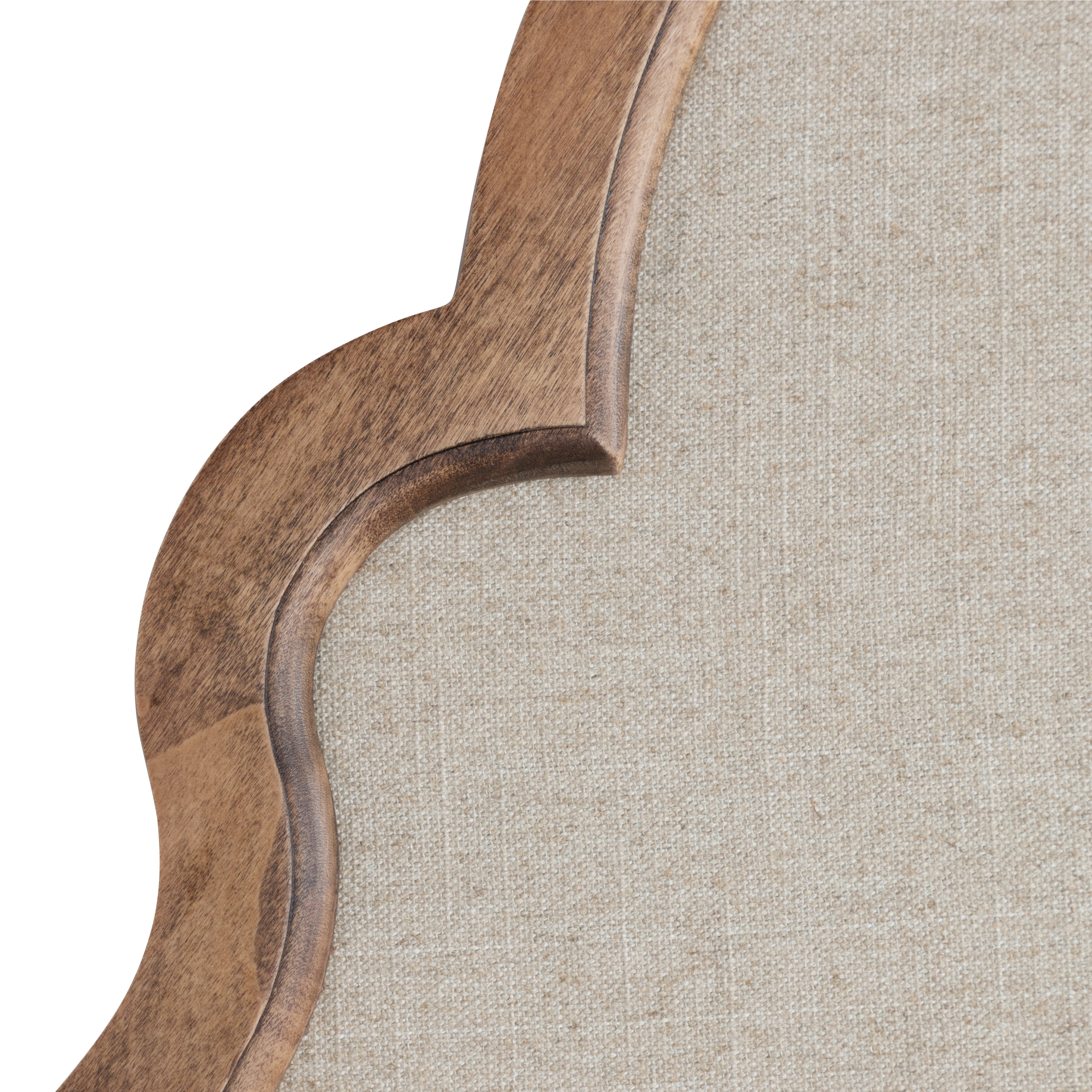 Kate and Laurel Hogan Farmhouse Arch Fabric Pinboard, 24 x 36, Natural Rustic, Wall Bulletin Board