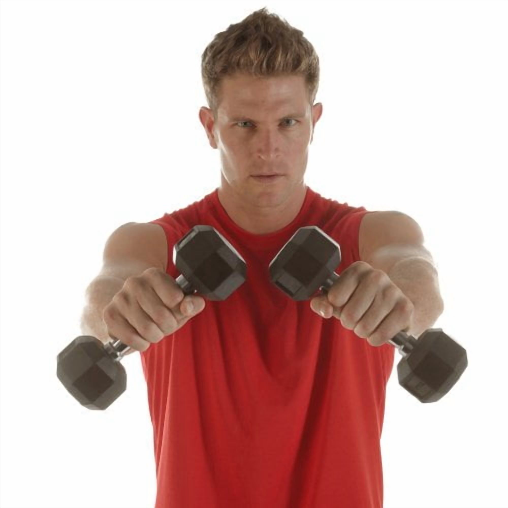 SPRI Deluxe Rubber Dumbbells - 15Lb