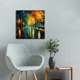 thumbnail image 2 of ARISTURING Abstract Landscape Colorful Oil Painting on Canvas Textured Tree Wall Art Prints Rainbow Night View Pictures Artwork for Home Office Décor 16x16 inch, 2 of 4