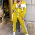 thumbnail image 3 of Womens 2 Piece Sweatsuits Casual Long Sleeve Color Block Zip Up Jacket with Sweatpants Fall Winter Outdoor Tracksuit Sets, 3 of 4