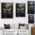 thumbnail image 4 of Designart "Twilight'S Noir Watcher Owl I" Animals Owl Floater Framed Canvas Prints, 4 of 5