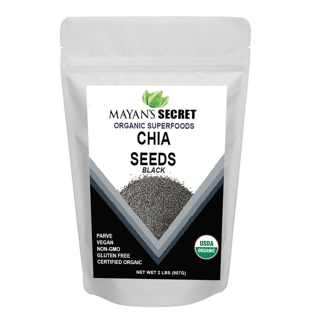 Mayan's Secret Organic Black Chia Seeds, Premium Grade, Raw Bulk, USDA