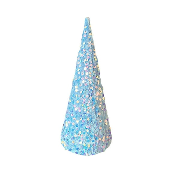 1Pcs 30CM Shining Glitter Cone Tree Centerpieces Decoration Christmas Sequin Cone Tree Table Ornament Tabletop Trees for Christmas Ocean Wedding Birthday Party Valentines Day Supplies