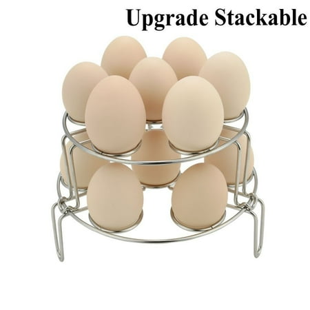 FrontTech Steamer Rack+Dish Clip for Instant Pot, Stackable Egg Vegetable Pressure Cooker Steam Rack, Stainless Steel Food Basket (What's The Best Way To Steam Vegetables)