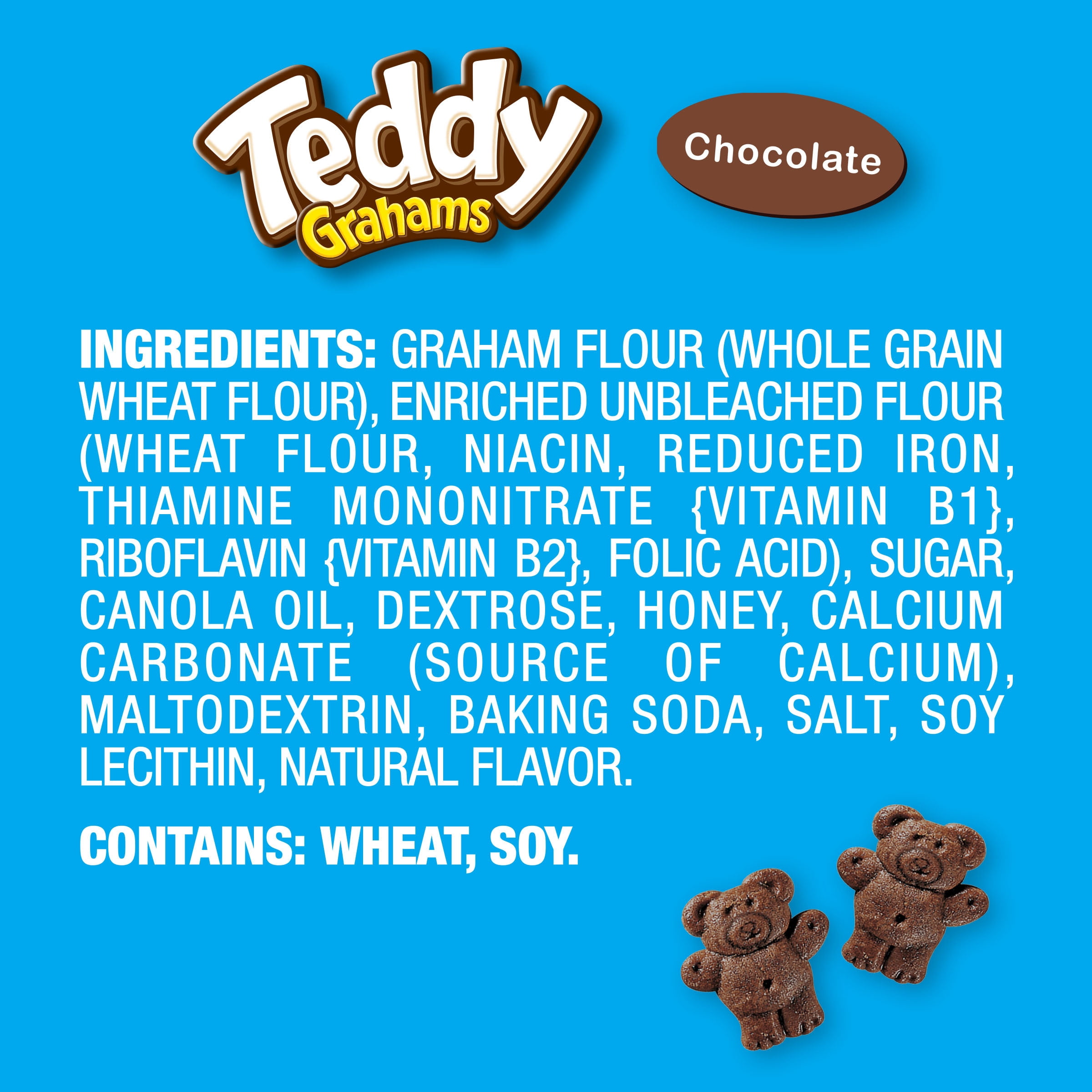Teddy Grahams Chocolate Graham Snacks 10 Oz Walmart Com Walmart Com