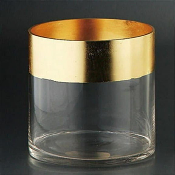 Diamond Star 84106GO 6 x 6 in. Cylinder with Gold Edge, Gold