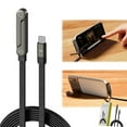 thumbnail image 7 of Yippzo 240W Braided Fast Charge Cable with Built-in Phone Stand, T-Shaped Foldaway Invisible Holder Charging Cable, Multi Charger Cord with Type C/USB A/L Port, 7 of 7