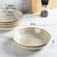 thumbnail image 2 of AmorArc 8.5'' Large Pasta Bowls, 36oz Ceramic Salad Serving Bowls Set of 4 for Kitchen, Wide Stoneware Bowls for Pasta,Salad,Fruit,Bread, Microwave Safe, Cappuccino, 2 of 8