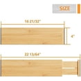thumbnail image 4 of 4" High Drawer Dividers Bamboo Separators Organization Expandable Organizers for Kitchen Bedroom Bathroom Dresser Office 4-pack, 4 of 8