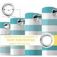 thumbnail image 4 of Fsddascl Aqua Ombre Grey Striped Blackout Curtains for Bedroom/Living Room, Thermal Insulated Kitchen Curtains, Farmhouse Stripe Modern Grommet Darkening Window Treatment Drapes 42"x63"x2, 4 of 6