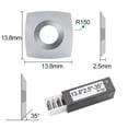 thumbnail image 2 of 10Pcs 13.8mm Square Carbide Inserts Cutters for Diy Wood Lathe Turning Tools, 2 of 8