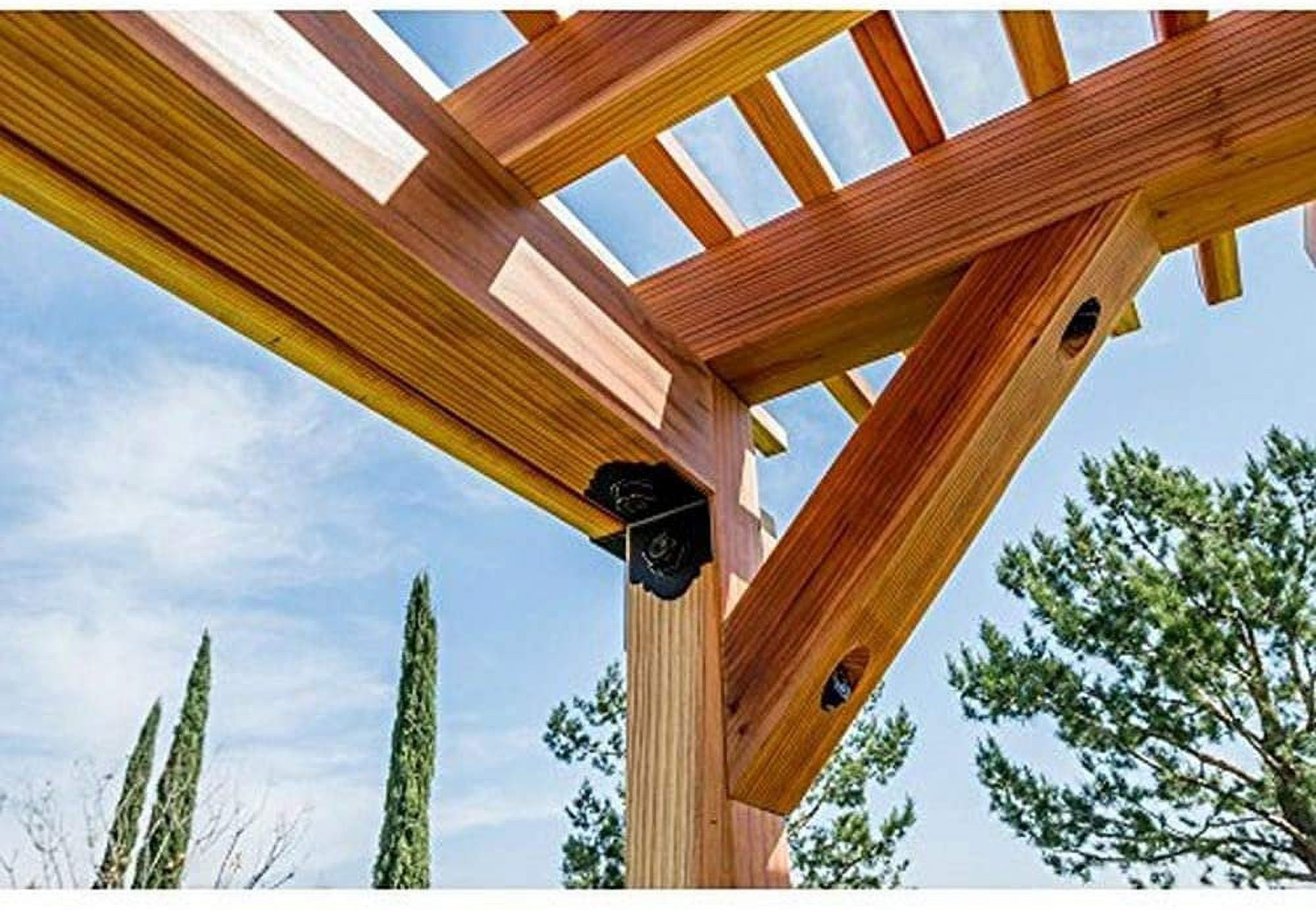 Simpson Strong-Tie PA4 4x Zmax Galvanized Steel Black Powder-Coat 90° Angle with 12-Piece Pack