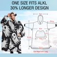 thumbnail image 4 of Oversized Wearable Blanket Hoodie,Black Halloween White Ghosts Sherpa Blanket Hoodie with Super Pockets,Super Warm Fuzzy Pullover for Women & Men, 4 of 6