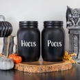 thumbnail image 4 of Black Mason Jars (Set of 2); Home and Storage Wide Mouth ative Wide Mouth Mason Jars, Black-Painted, 4 of 7