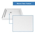 thumbnail image 4 of DreamLine 32 in. D x 32 in. W x 76 3/4 in. H SlimLine Double Threshold Corner Drain Base and Acrylic Backwall Kit in White, 4 of 6