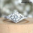 thumbnail image 2 of EOEMY Fashion 925 Silver Filled Women Ring Cubic Zircon Wedding Jewelry Sz 6-10-7, 2 of 5