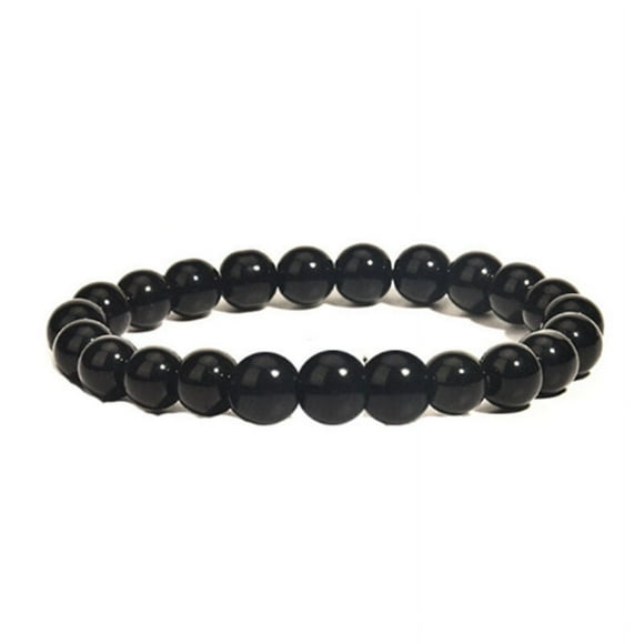 Thinsony Obsidian hematite anklet