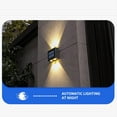 thumbnail image 4 of Herrnalise 2PC LED Solar Wall Light, Up and Down Outdoor Security Wall Lamps, IP65 Waterproof Solar Outdoor Lights, Solar Fence Lights LED Solar Wall Lights for Home Garden Porch(Warm Light), 4 of 7