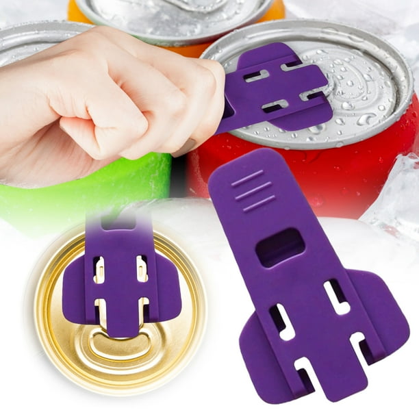 Abrelatas para cocina, resistente, manual, fácil de agarrar, de plástico, herramienta eficaz para abrir latas, tarros y tapas