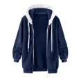 thumbnail image 5 of cllios Womens Winter Fuzzy Fleece Jacket Hooded Color Block Patchwork Cardigan Coats Oversized Fluffy Sherpa Outerwear with Pockets, 5 of 5