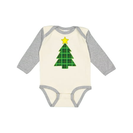 

Inktastic Plaid Christmas Tree Gift Baby Boy or Baby Girl Long Sleeve Bodysuit