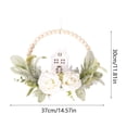 thumbnail image 3 of YingYouFu Artificial Floral Front Door Wreath, Natural Rattan Base Boho Style Hanging Wall Decorative Wreath, Decorative Wreath for Front Door, Wall, Porch, Living Room Home Decor, 3 of 6