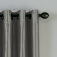 thumbnail image 4 of Curtainworks Malta Indoor Curtain, Polyester Room Darkening Faux Silk Grommet Single Panel, Pewter, 50" x 108", Adult, 4 of 5