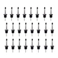 thumbnail image 1 of 24 piezas de vertedores de botellas de acero inoxidable con cubierta de plástico negro, diseño cónico, protección contra la oxidación, pico vertedor de licor para bar, 1 of 15