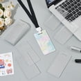 thumbnail image 4 of 12PCS Clear Acrylic Badge Buddy with Coarse Glitter 4.4x2.1inch DIY Badge Buddy Blanks Set with Protective Film for Nurse Teacher Lab Tech Receptionist Hole: 20x5mm, 4 of 9