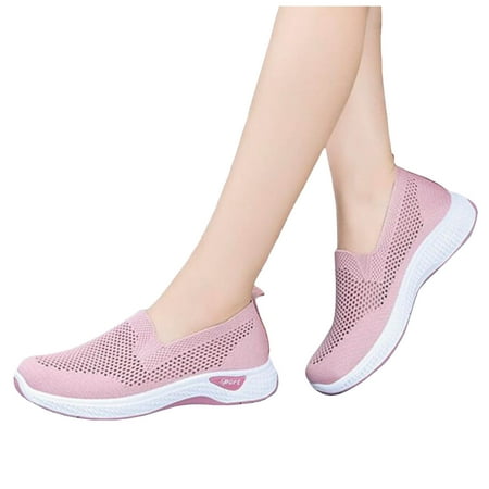 Mepaouo Women s Flats Shoes Mesh Arch Support Casual Loafers Lightweight Comfy Walking Shoes