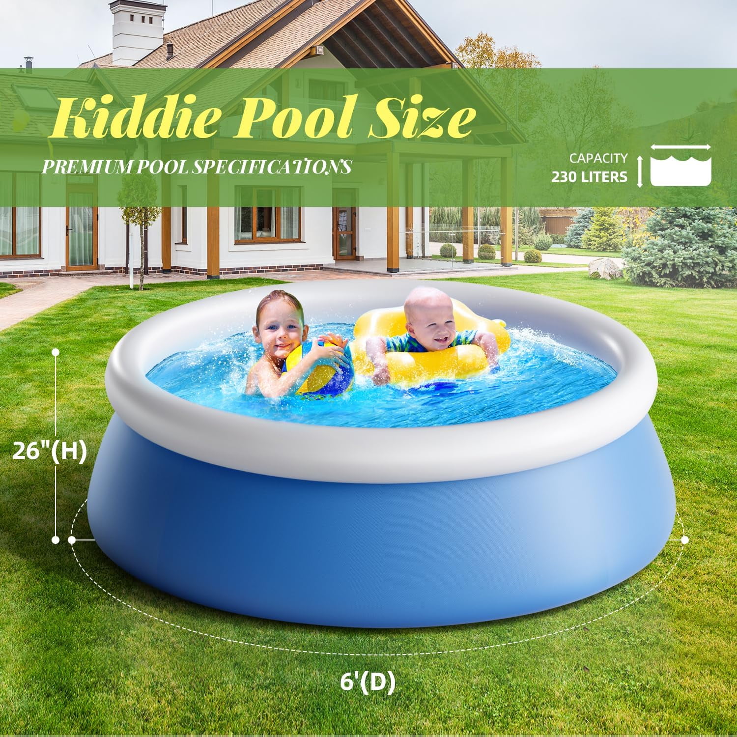 Pool With Pump And Filter Inflatable Outdoor Backyard Swimming