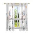 thumbnail image 7 of Yayeee Window Curtains Light Filtering 63"x42" Grommet Panel Pair Home Living Room Decor, Astronaut Rockets, 7 of 7