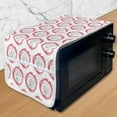 thumbnail image 1 of Pitahaya Microwave Oven Cover, Dragon Fruit Pattern Hand Drawn Tropical Species Eat Summer Taste, Water Resistant Organizer with Pockets Kitchen, 36" x 12", Pastel Pink Grey and White, by Ambesonne, 1 of 1