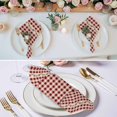 thumbnail image 2 of Cloth Napkins Set of 4 - 20x20 Inches, Western Texas Star Retro Washable Reusable Table Napkins, Country Vintage Red Beige Plaid Soft & Absortbent Dining Napkin for Party Wedding Hotel Restaurant, 2 of 8