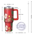 thumbnail image 2 of Christmas 40oz Snowman Travel Coffee Mug Stainless Steel, Winter Insulated Holiday Tumbler with Handle and Straw, Gift for Adults, 2 of 4