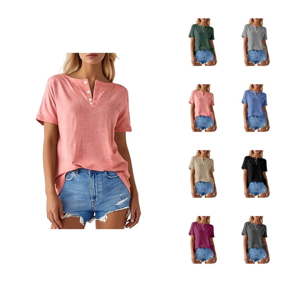 Womens Tees Short Sleeve Crewneck Oversized T Shirts Casual Loose Fit Lightweight Summer Tops Everyday Outfit
